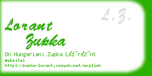 lorant zupka business card